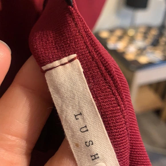 Lush Maroon with Black Accent Dress Small - Picture 6 of 7